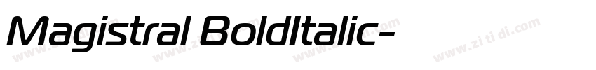 Magistral BoldItalic字体转换